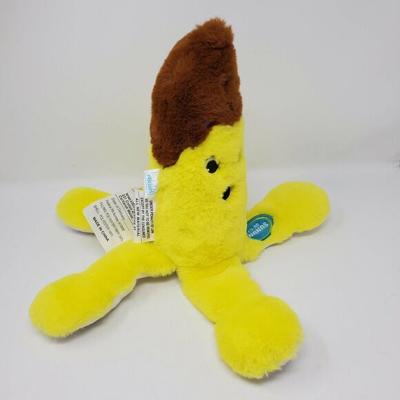 Two Scoops Plush Stuffed Animal 11" Banana Split Furry Yellow Sprinkles Face - Picture 3 of 7